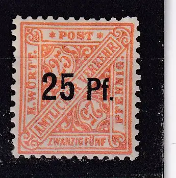 Altd. Württemberg Dienstmarken  Nr 240 Falz / Gummimängel / *