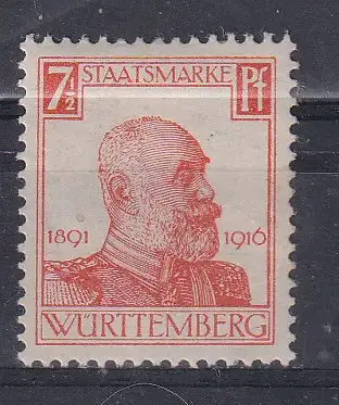 Altd. Württemberg Dienstmarken  Nr 242 Falz / Gummimängel / *