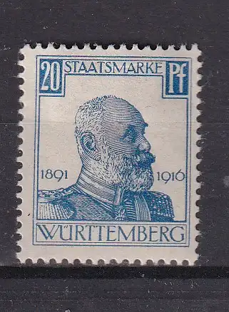 Altd. Württemberg Dienstmarken  Nr 245 Falz / Gummimängel / *