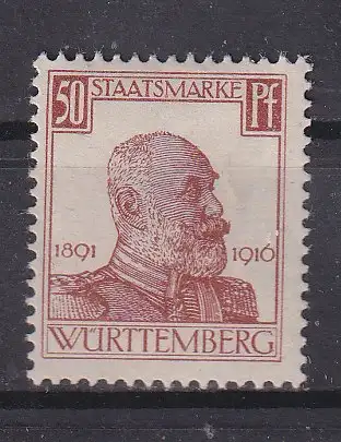 Altd. Württemberg Dienstmarken  Nr 249 Falz / Gummimängel / *