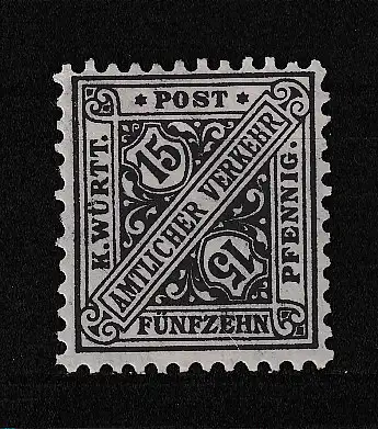 Altd. Württemberg Dienstmarken  Nr 252 Falz / Gummimängel / *