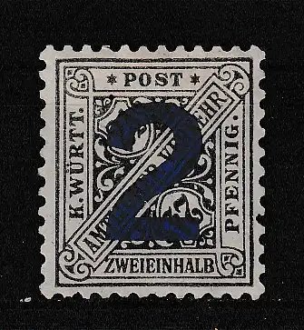 Altd. Württemberg Dienstmarken  Nr 257 Falz / Gummimängel / *