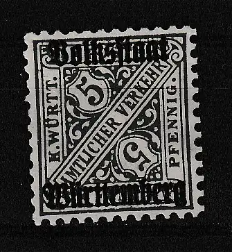 Altd. Württemberg Dienstmarken  Nr 260 Falz / Gummimängel / *