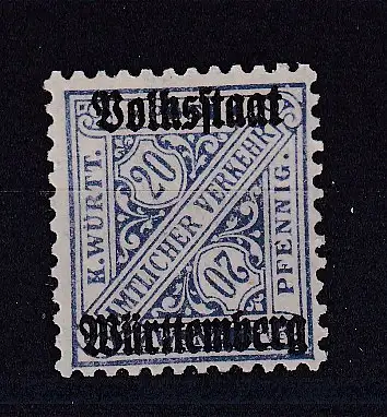 Altd. Württemberg Dienstmarken  Nr 264 Falz / Gummimängel / *