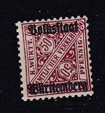 Altd. Württemberg Dienstmarken  Nr 269 Falz / Gummimängel / *