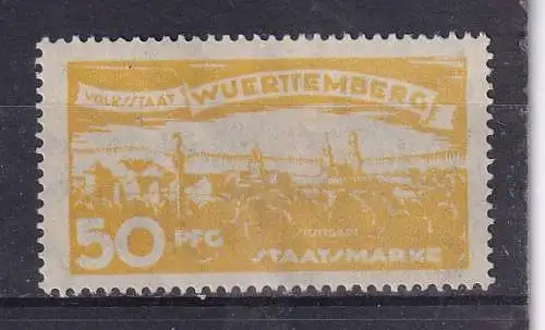 Altd. Württemberg Dienstmarken  Nr 276 Falz / Gummimängel / *