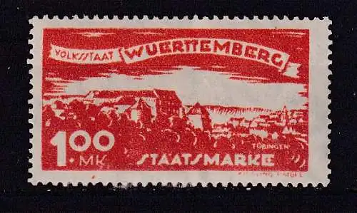 Altd. Württemberg Dienstmarken  Nr 278 Falz / Gummimängel / *