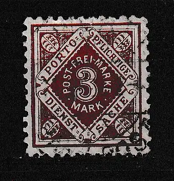 Altd. Württemberg Dienstmarken  Nr 158 Gestempelt (Posten)