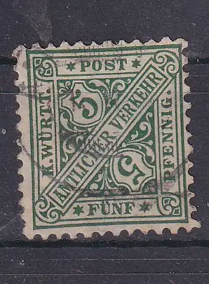 Altd. Württemberg Dienstmarken  Nr 209 Gestempelt (Posten)