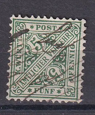 Altd. Württemberg Dienstmarken  Nr 209 Gestempelt (Posten)