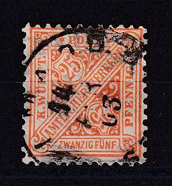 Altd. Württemberg Dienstmarken  Nr 210 Gestempelt (Posten)