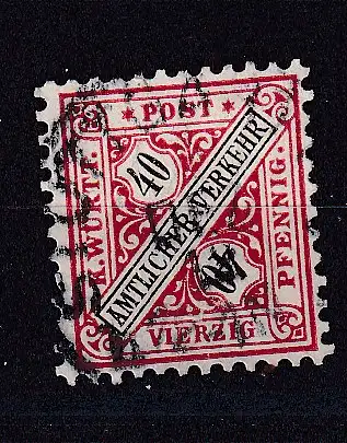 Altd. Württemberg Dienstmarken  Nr 216 Gestempelt (Posten)
