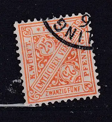 Altd. Württemberg Dienstmarken  Nr 232 Gestempelt (Posten)