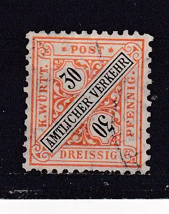 Altd. Württemberg Dienstmarken  Nr 233 Gestempelt (Posten)