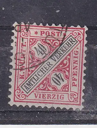 Altd. Württemberg Dienstmarken  Nr 234 Gestempelt (Posten)