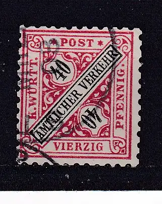 Altd. Württemberg Dienstmarken  Nr 234 Gestempelt (Posten)