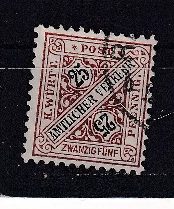 Altd. Württemberg Dienstmarken  Nr 251 Gestempelt (Posten)
