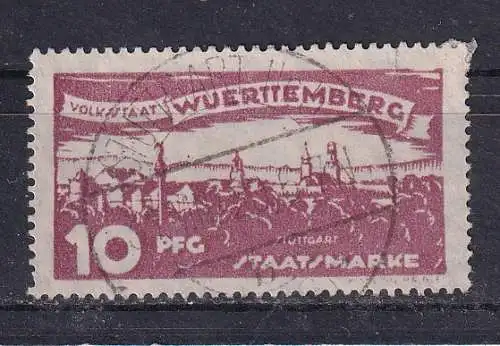 Altd. Württemberg Dienstmarken  Nr 272 Gestempelt (Posten)