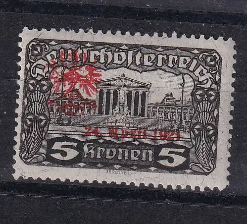 Österreich  Nr Lokalausgabe Tirol Volksabstimmung Postfrisch / **