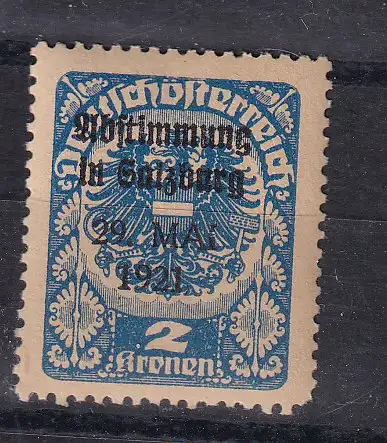 Österreich  Nr Lokalausgabe Salzburg Volksabstimmung Postfrisch / **