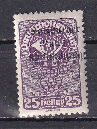 Österreich  Nr Lokalausgabe Salzburg Volksabstimmung Falz / Gummimängel / *