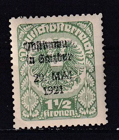 Österreich  Nr Lokalausgabe Salzburg Volksabstimmung Falz / Gummimängel / *