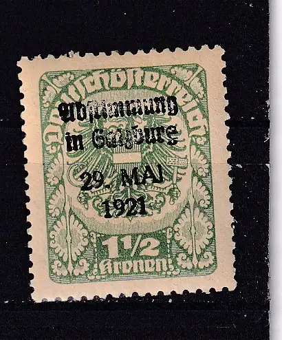 Österreich  Nr Lokalausgabe Salzburg Volksabstimmung Falz / Gummimängel / *