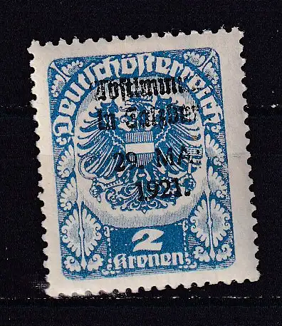 Österreich  Nr Lokalausgabe Salzburg Volksabstimmung Falz / Gummimängel / *