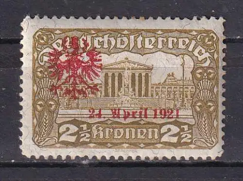 Österreich  Nr Lokalausgabe Tirol Volksabstimmung Falz / Gummimängel / *