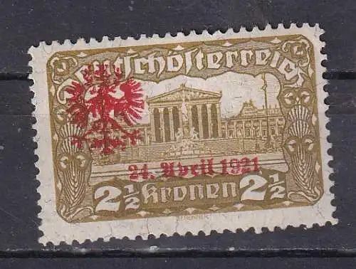 Österreich  Nr Lokalausgabe Tirol Volksabstimmung Ohne Gummierung (*)