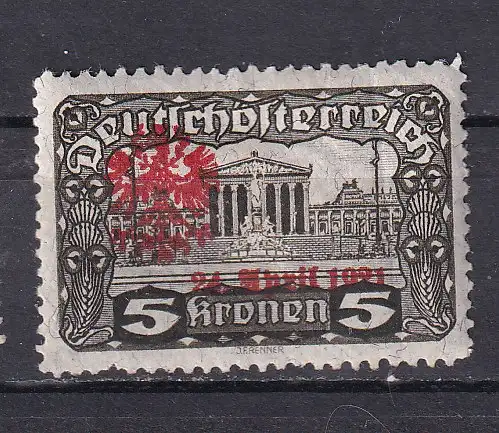 Österreich  Nr Lokalausgabe Tirol Volksabstimmung Falz / Gummimängel / *