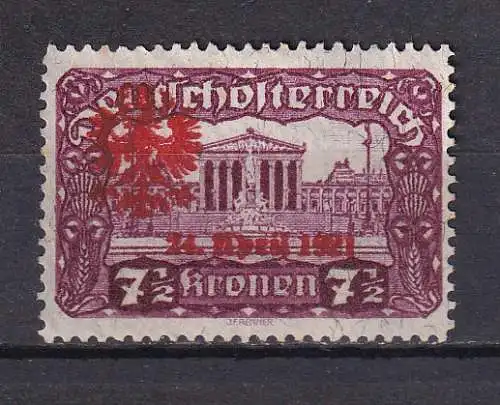 Österreich  Nr Lokalausgabe Tirol Volksabstimmung Ohne Gummierung (*)