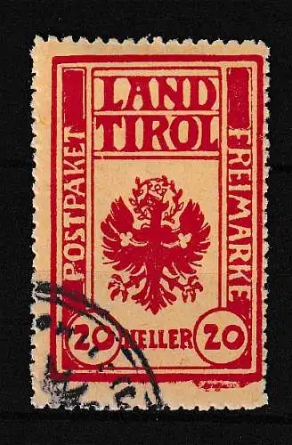 Österreich  Nr Paketkontrollkarte Land Tirol Gestempelt (Posten)