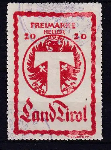 Österreich  Nr Paketkontrollkarte Land Tirol Gestempelt (Posten)