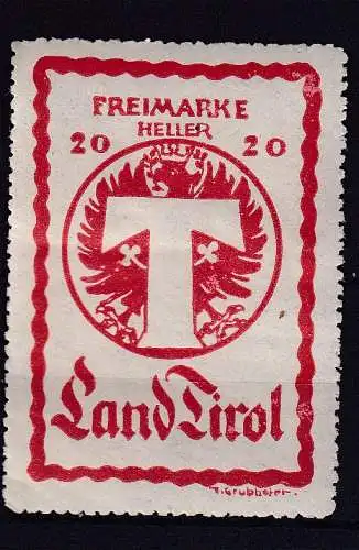 Österreich  Nr Paketkontrollkarte Land Tirol Falz / Gummimängel / *