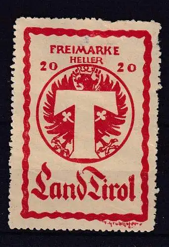 Österreich  Nr Paketkontrollkarte Land Tirol Falz / Gummimängel / *