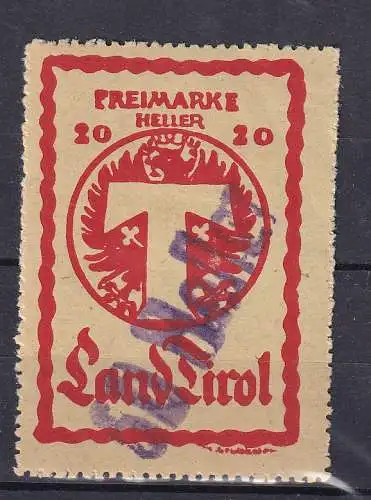 Österreich  Nr Paketkontrollkarte Land Tirol Falz / Gummimängel / *