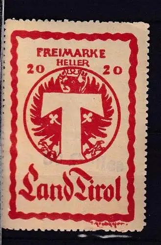 Österreich  Nr Paketkontrollkarte Land Tirol Falz / Gummimängel / *