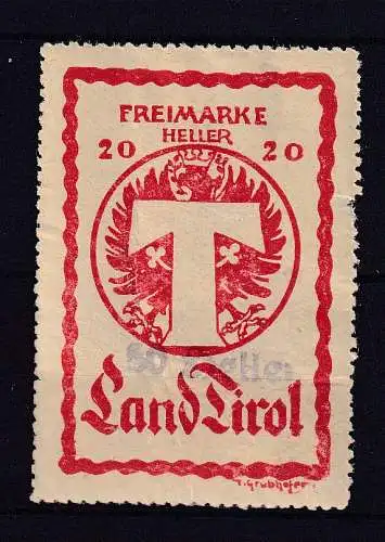 Österreich  Nr Paketkontrollkarte Land Tirol Falz / Gummimängel / *