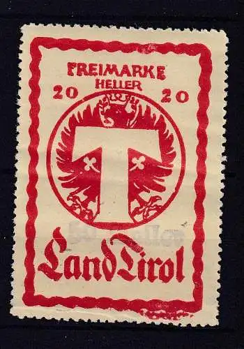 Österreich  Nr Paketkontrollkarte Land Tirol Falz / Gummimängel / *