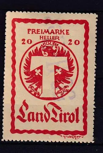 Österreich  Nr Paketkontrollkarte Land Tirol Falz / Gummimängel / *