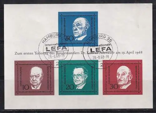 Bundesrep. Deutschland  Nr Block 4 Gestempelt (Posten)