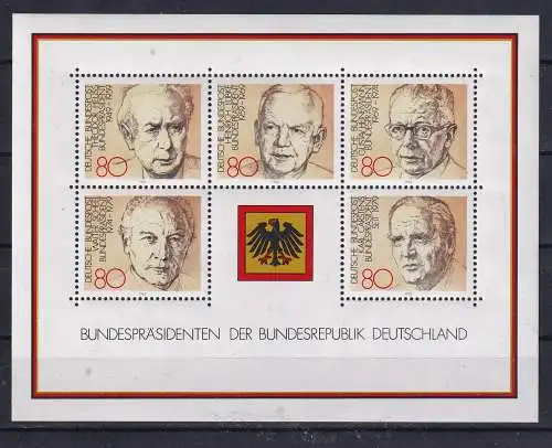 Bundesrep. Deutschland  Nr Block 18 Postfrisch / **