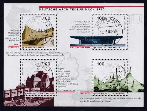 Bundesrep. Deutschland  Nr Block 37 Gestempelt (Posten)