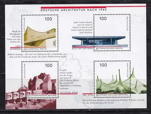 Bundesrep. Deutschland  Nr Block 37 Postfrisch / **