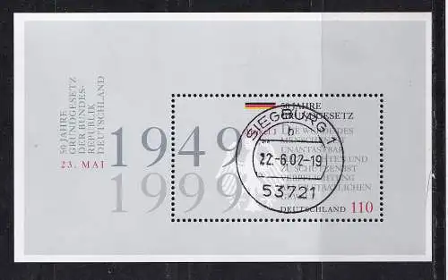 Bundesrep. Deutschland  Nr Block 48 Gestempelt (Posten)
