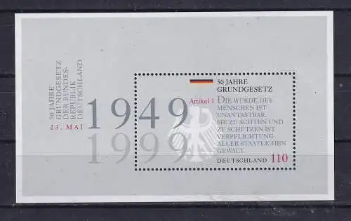 Bundesrep. Deutschland  Nr Block 48 Postfrisch / **