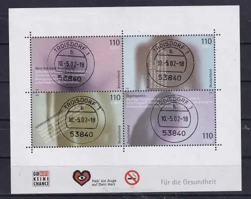 Bundesrep. Deutschland  Nr Block 54 Gestempelt (Posten)