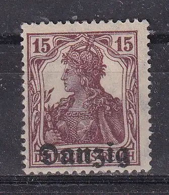 Freie Stadt Danzig  Nr 3 Falz / Gummimängel / *