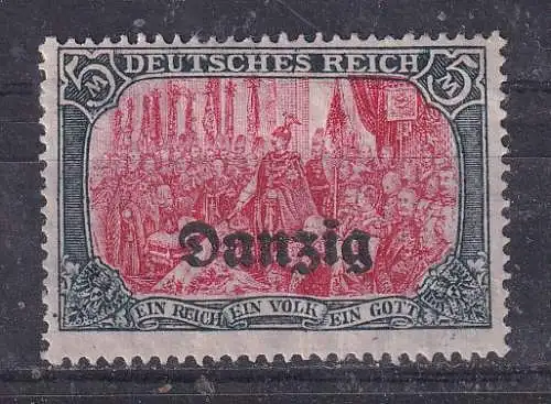 Freie Stadt Danzig  Nr 15 B Falz / Gummimängel / *